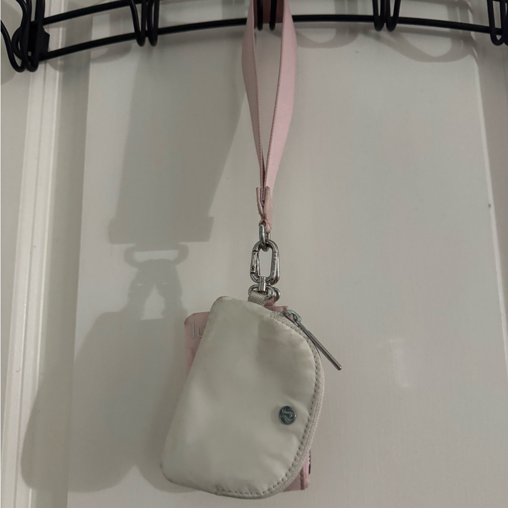 Lululemon Athletica White and Pink Mini Bag
